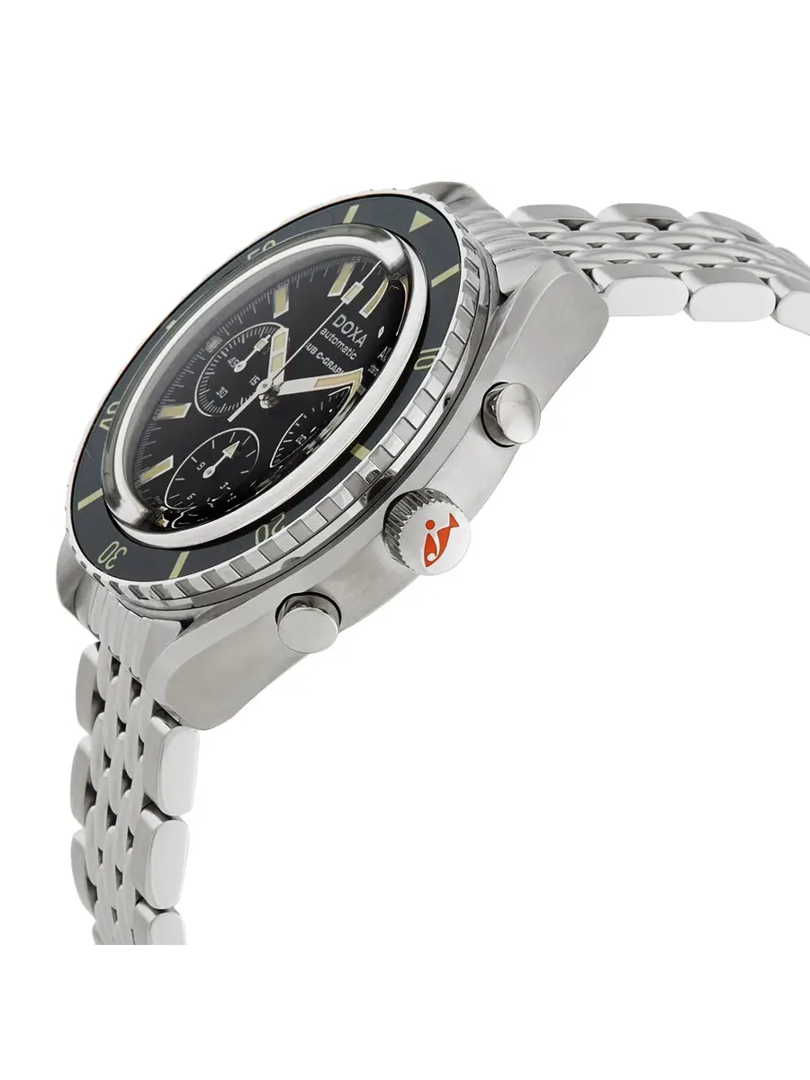 Часы Doxa Sub 200 C-graph Sharkhunter Chronograph Automatic Black Dial Watch 798.10.101.10 — изображение 2 из 3