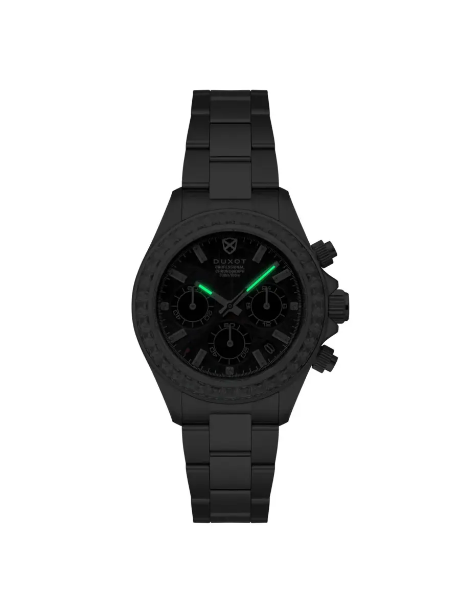 Мужские кварцевые часы Duxot Accelero Meteorite Chronograph с черным циферблатом DX-2071-11 — изображение 3 из 4