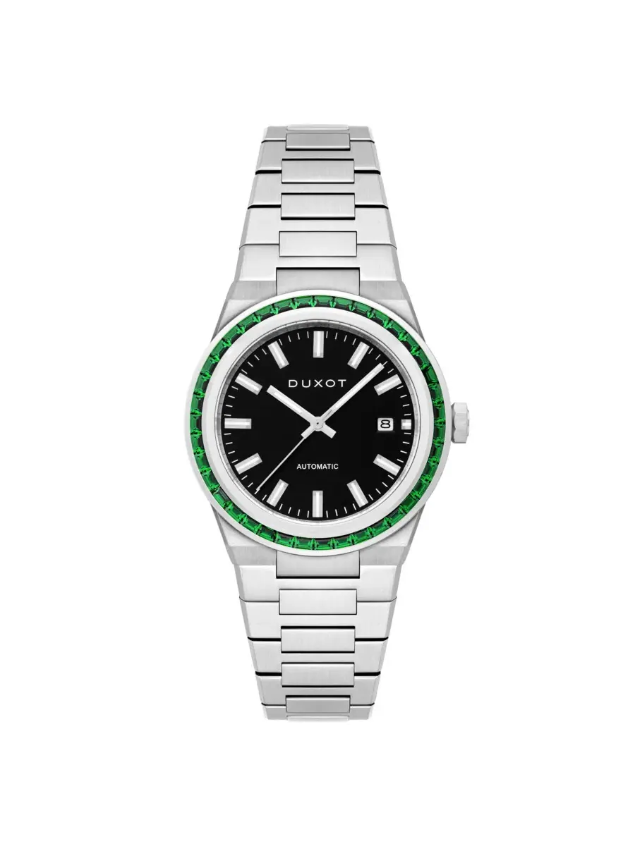 Мужские часы Duxot Alicante Rainbow Automatic с черным циферблатом DX-2075-55 — зеленый