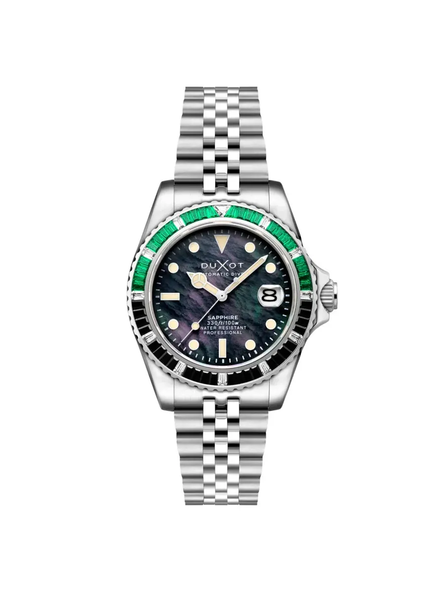 Мужские часы Duxot Atlantica 40 Rainbow Automatic с черным циферблатом DX-2077-33 — черный