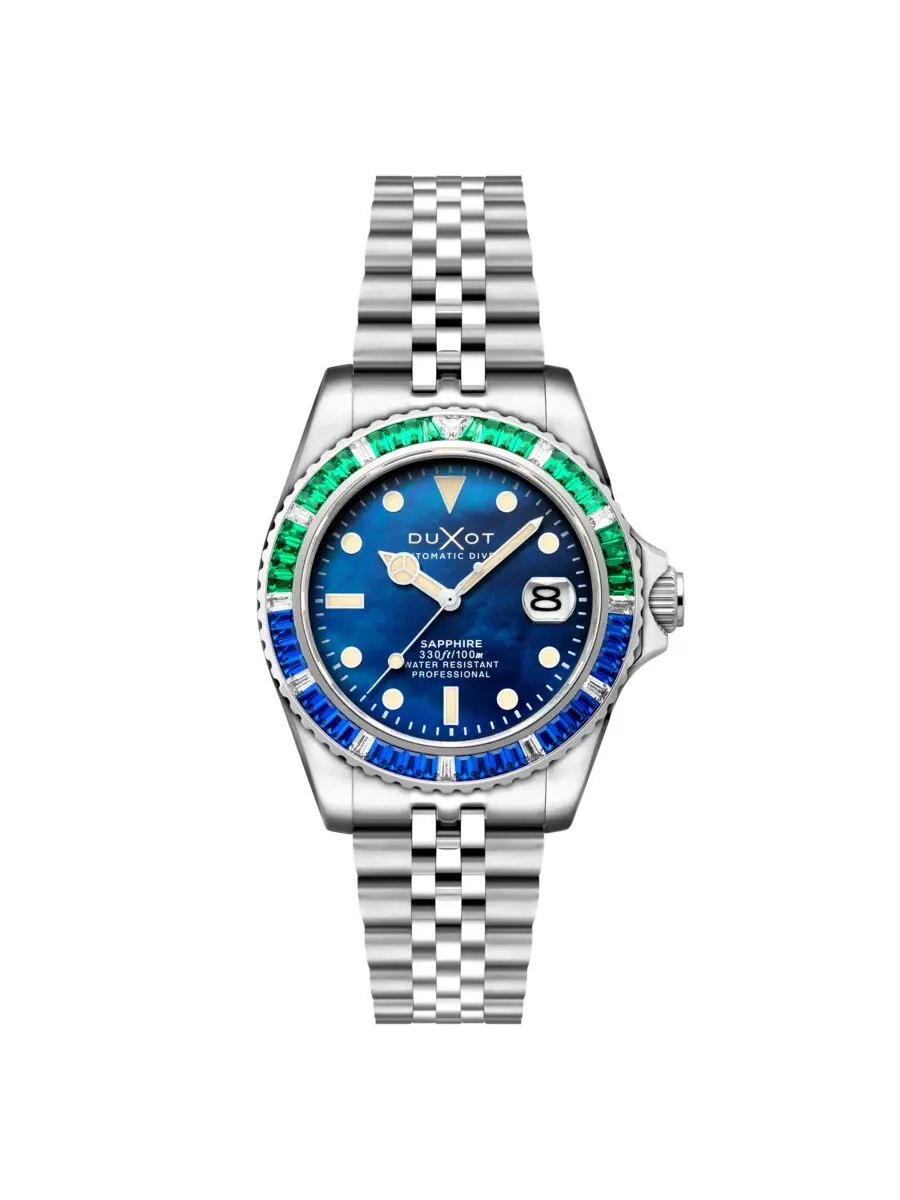 Мужские часы Duxot Atlantica 40 Rainbow Automatic с синим циферблатом DX-2077-44 — синий