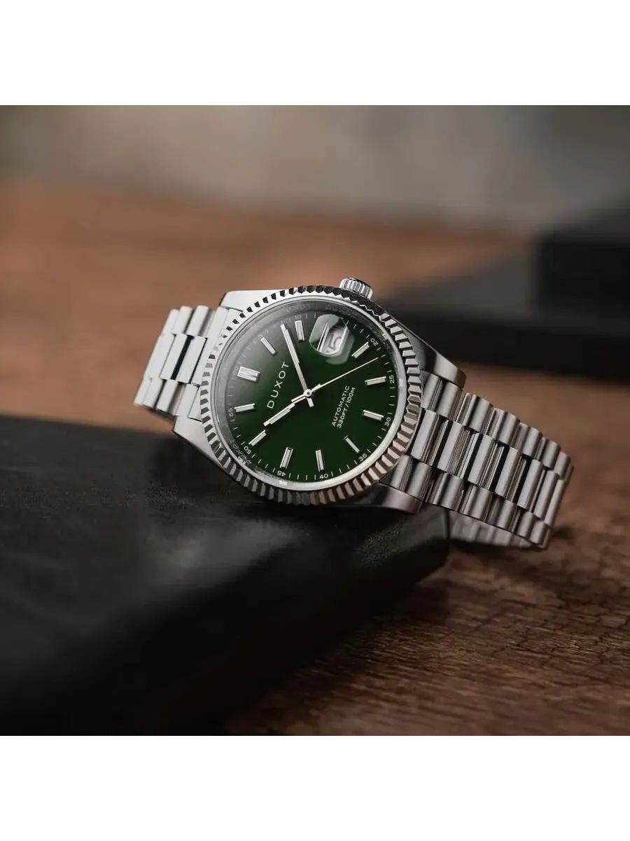 Мужские часы Duxot Marcel Automatic с зеленым циферблатом DX-2059-55 — изображение 2 из 3, оттенок серебряный