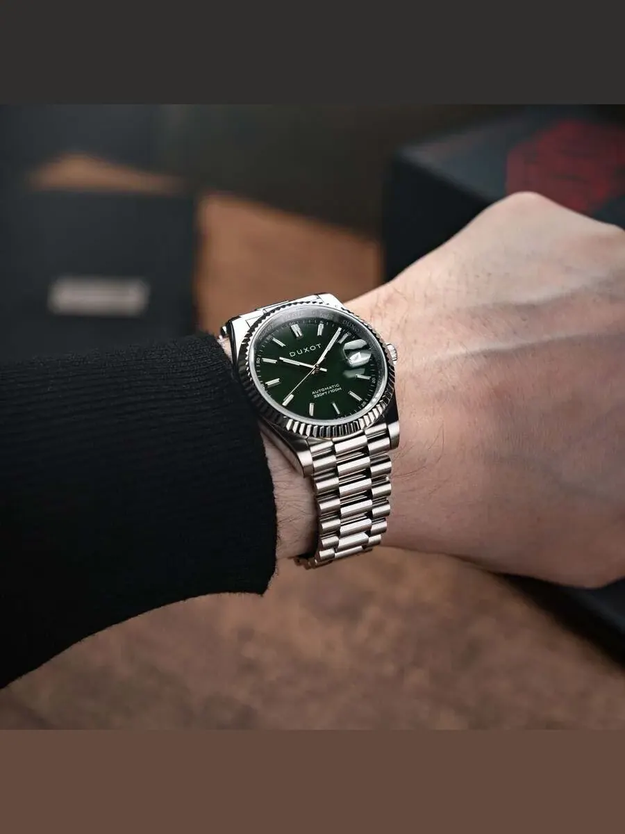 Мужские часы Duxot Marcel Automatic с зеленым циферблатом DX-2059-55 — изображение 3 из 3, оттенок серебряный