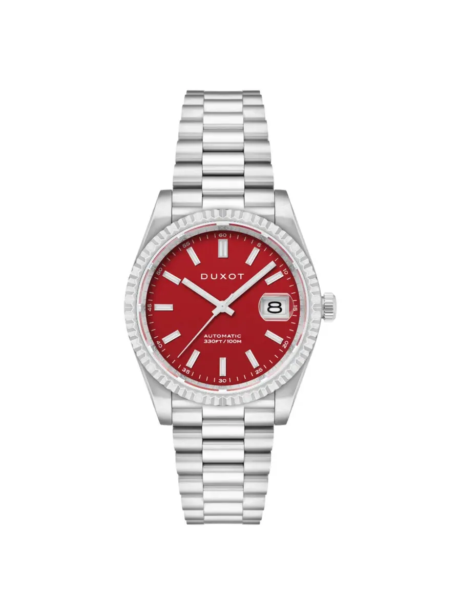 Мужские часы Duxot Marcel Automatic с красным циферблатом DX-2059-44