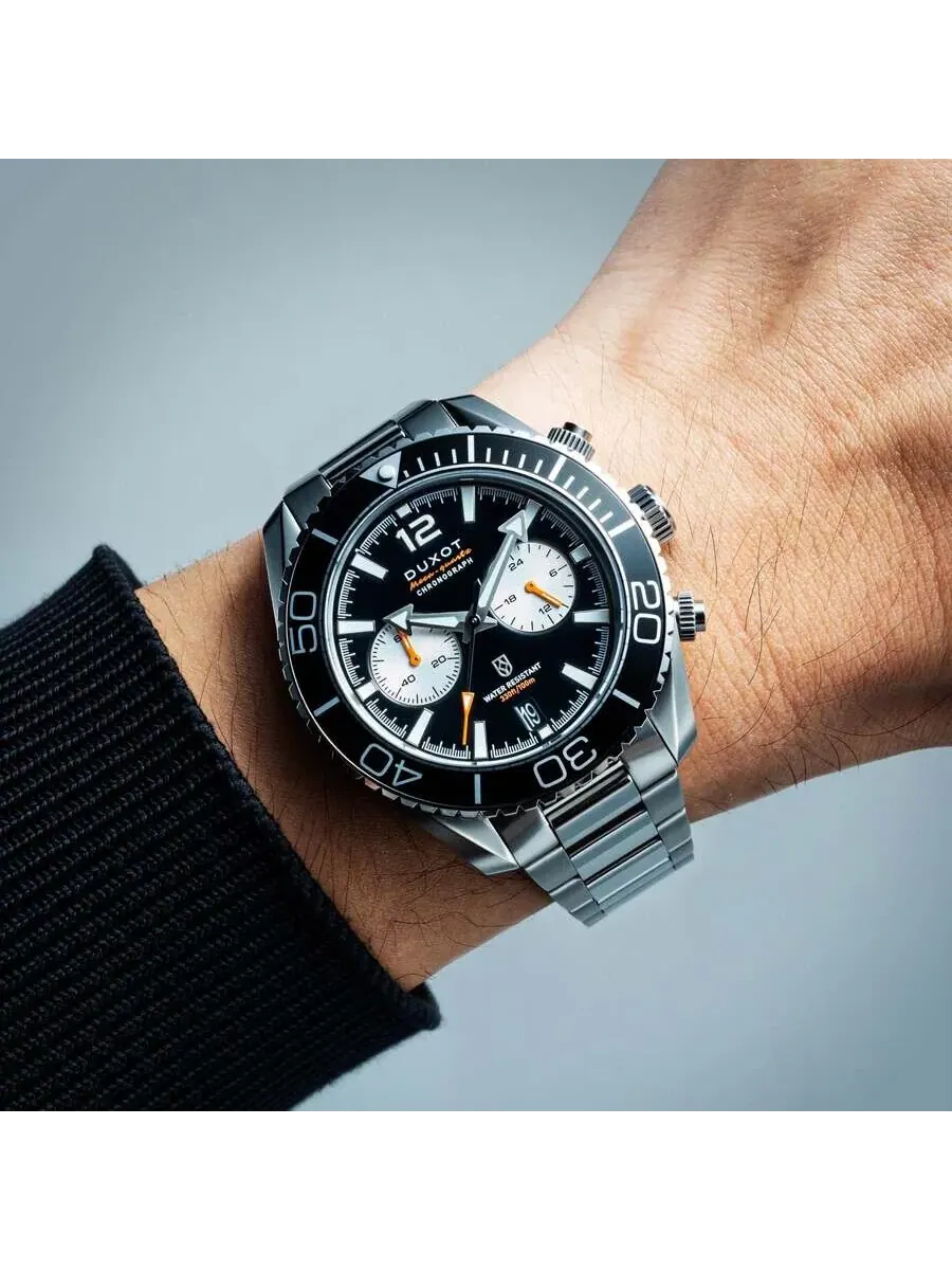 Мужские часы Duxot Tiburon Chronograph Quartz с черным циферблатом DX-2062-33 — изображение 2 из 3, оттенок черный
