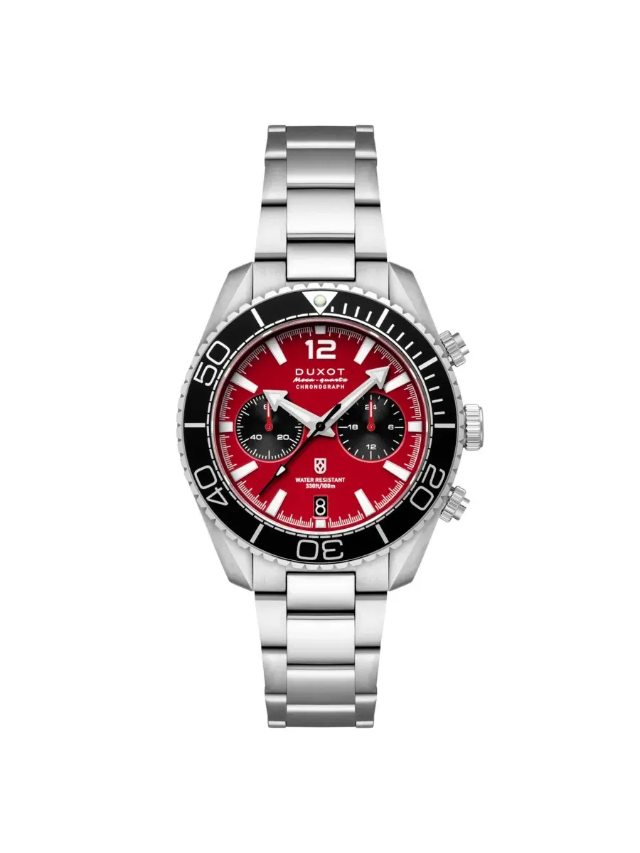 Мужские часы Duxot Tiburon Chronograph Quartz с красным циферблатом DX-2062-22 — изображение 1 из 3, оттенок черный