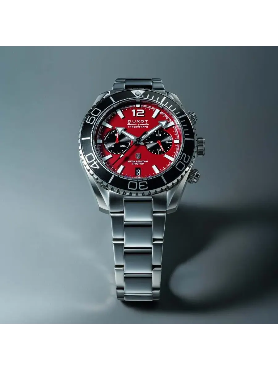 Мужские часы Duxot Tiburon Chronograph Quartz с красным циферблатом DX-2062-22 — изображение 3 из 3, оттенок черный