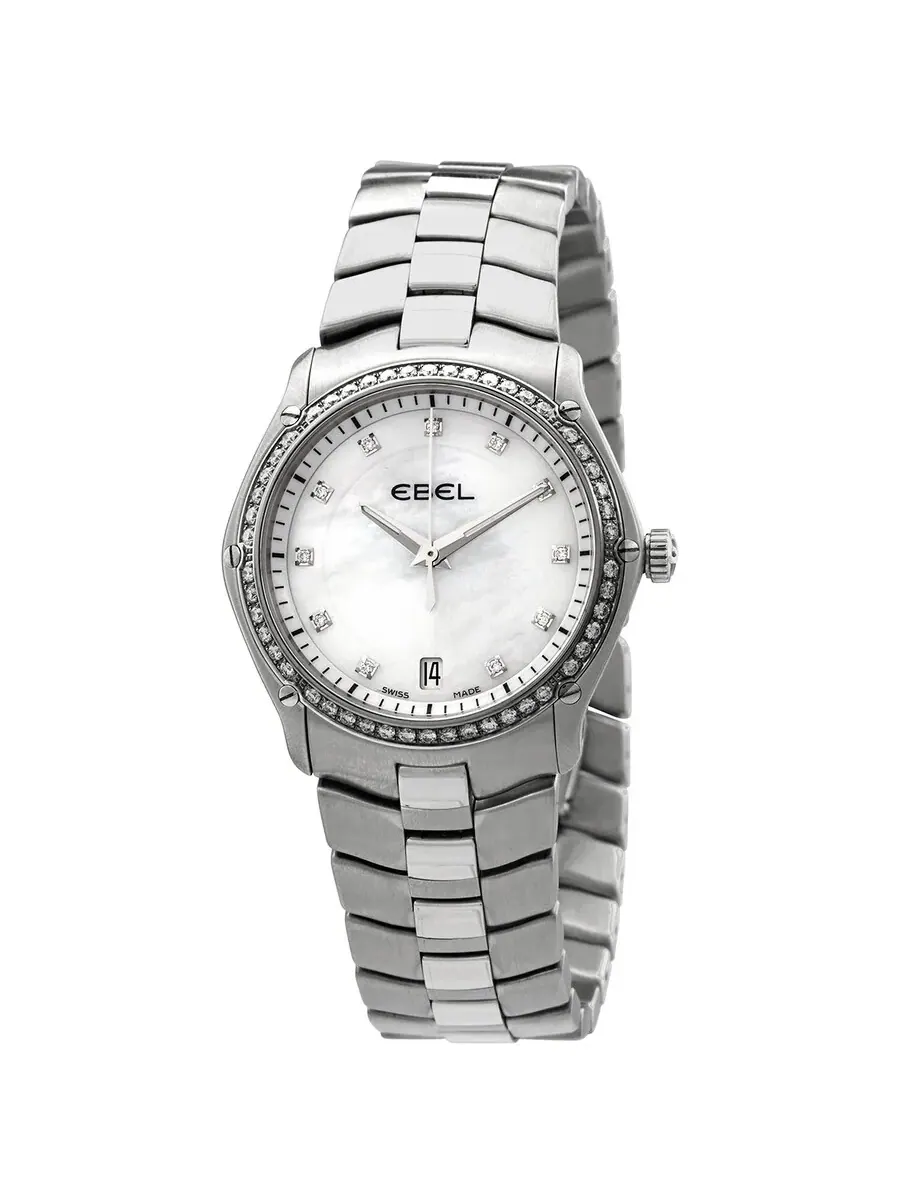 Женские часы Ebel Classic Sport с перламутровым циферблатом и бриллиантовым безелем 1215987 — изображение 1 из 3