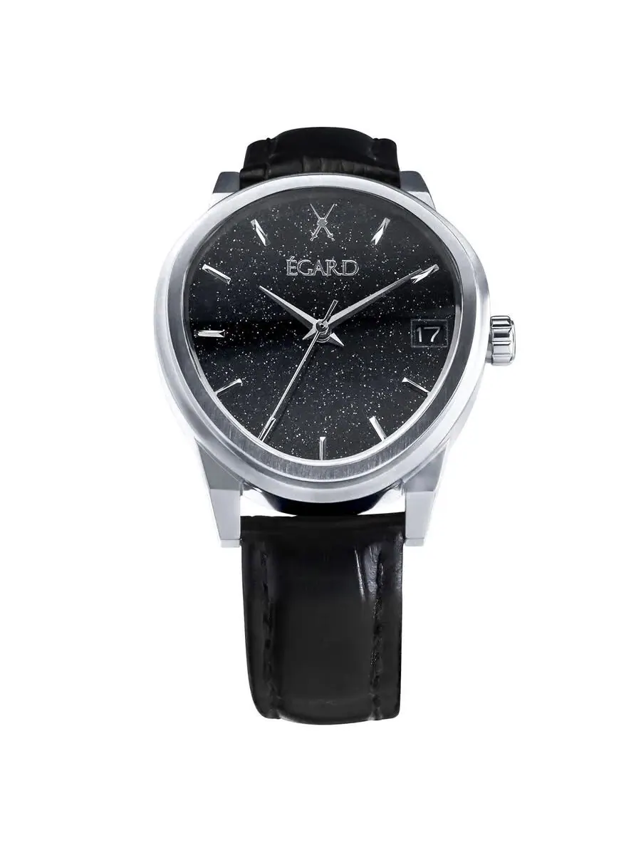 Женские автоматические часы Egard Dali F2 с серебристым корпусом и черным циферблатом WCH-5073G0H213 — изображение 1 из 1