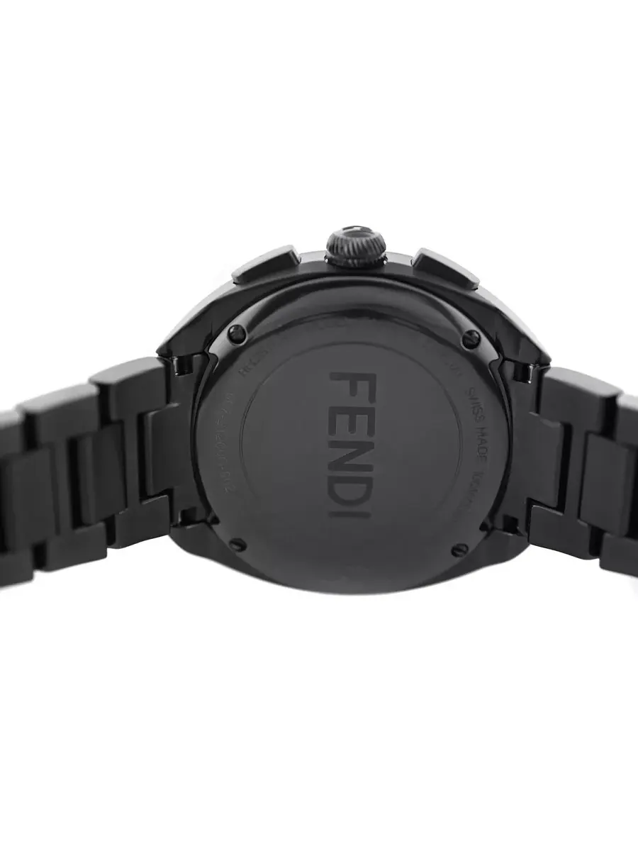 Мужские кварцевые часы Fendi Momento Bugs с коричневым циферблатом, модель F215716400 — 4