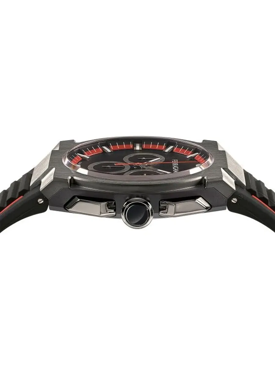 Мужские часы Ferragamo Edge Chronograph Quartz с черным циферблатом SFK200323 — изображение 2 из 3, оттенок серый
