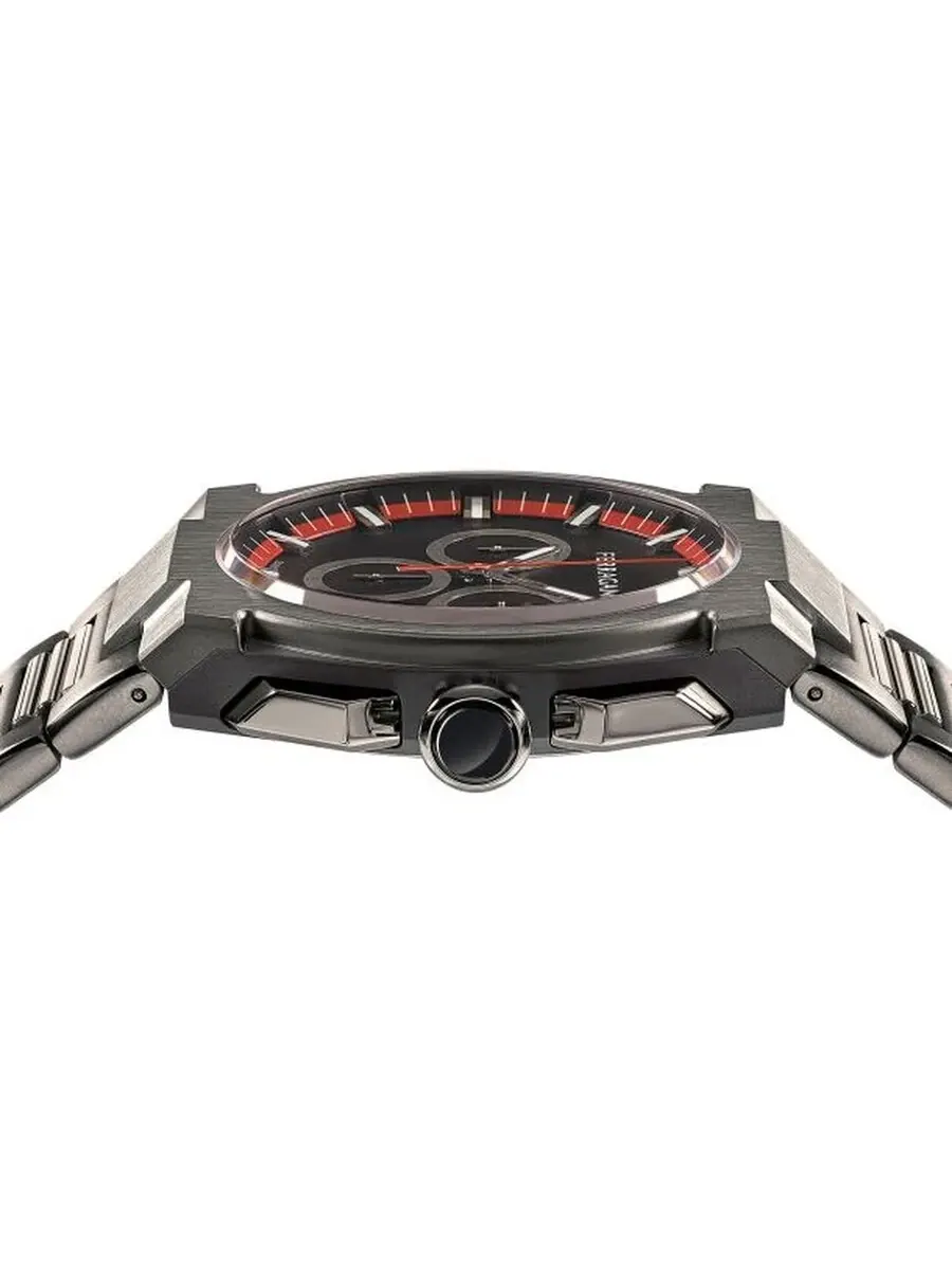 Мужские часы Ferragamo Edge Chronograph Quartz с черным циферблатом SFK200423 — изображение 2 из 3, оттенок серый