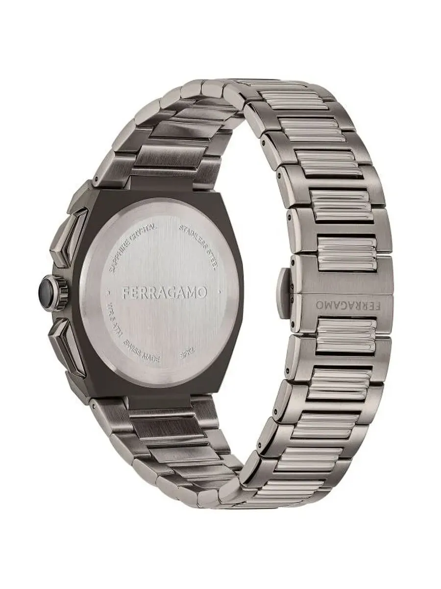Мужские часы Ferragamo Edge Chronograph Quartz с черным циферблатом SFK200423 — изображение 3 из 3, оттенок серый