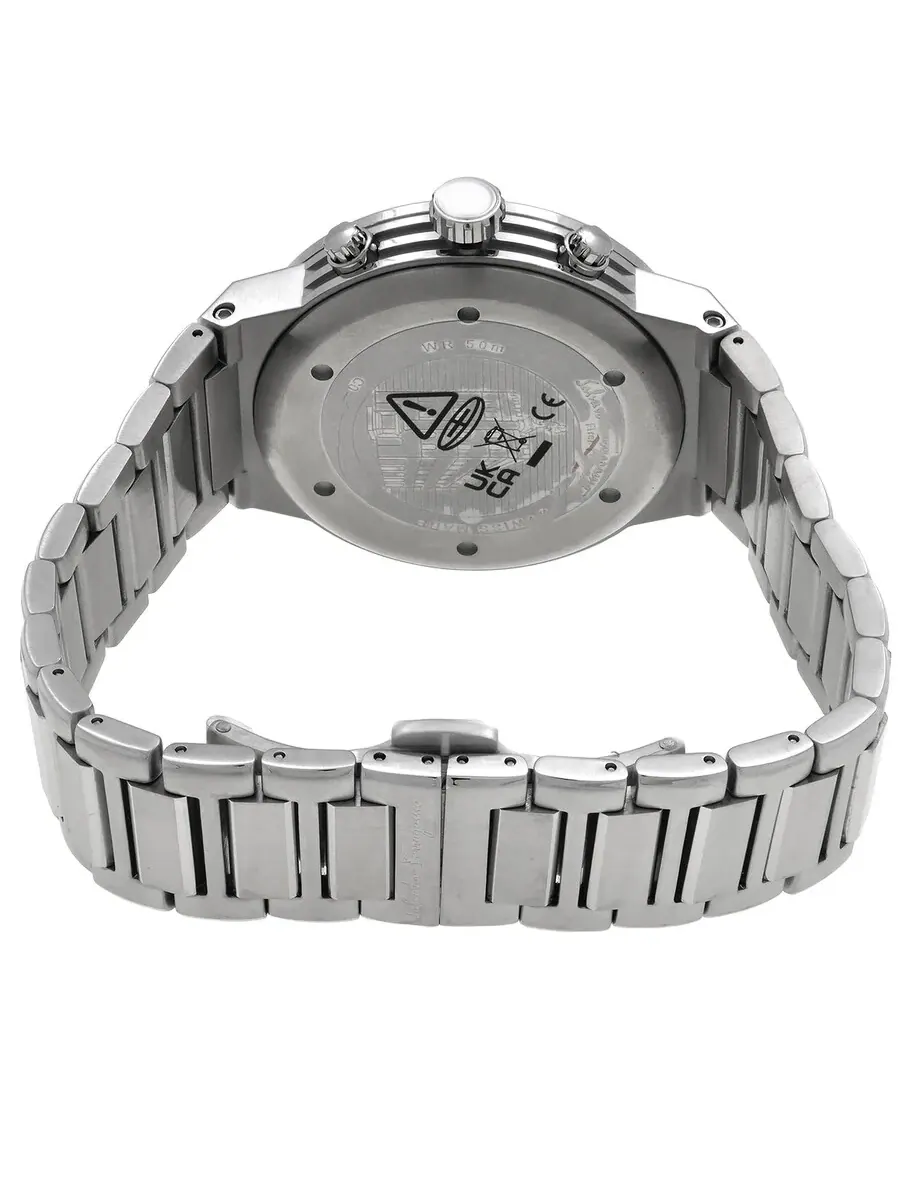 Мужские кварцевые часы-хронограф Ferragamo F-80 SFJE00324 — изображение 3 из 3, оттенок серебряный