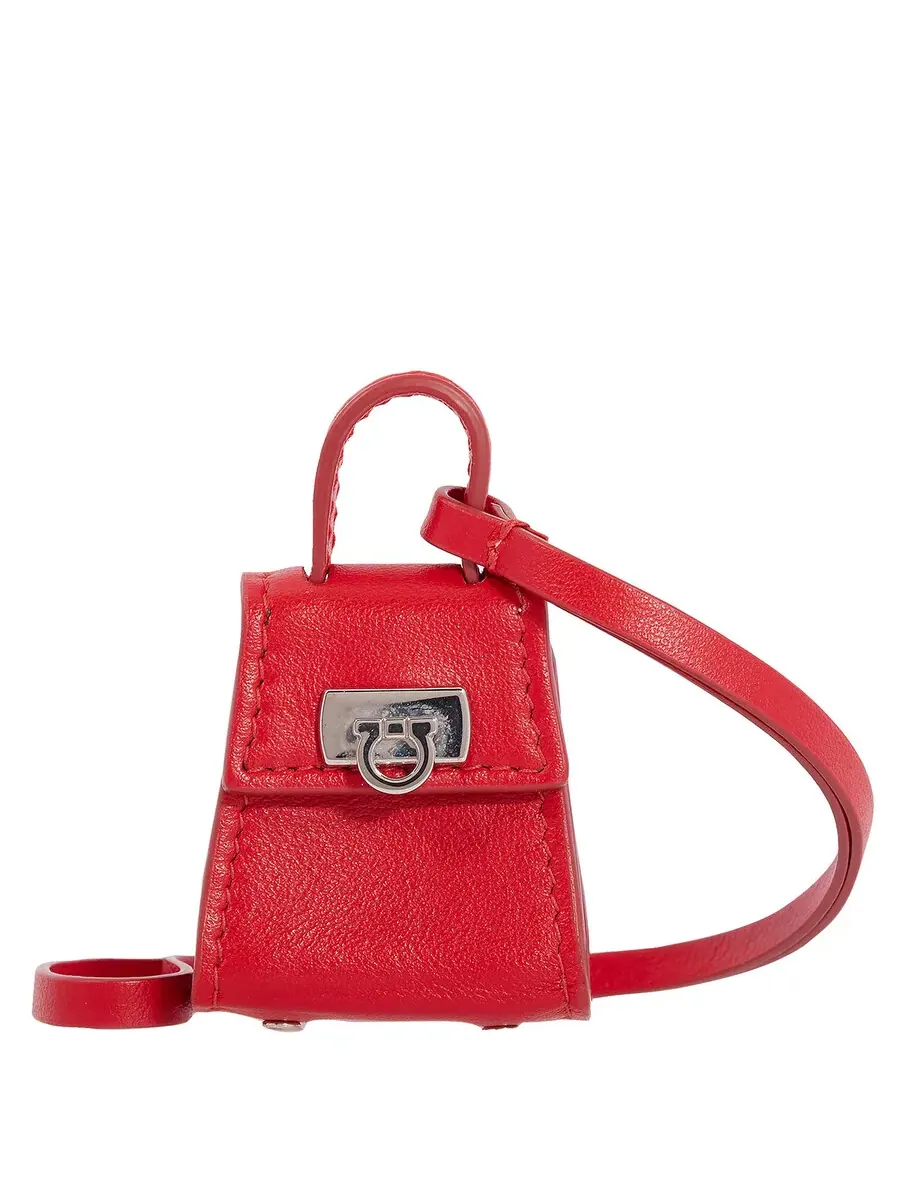 Сумка Ferragamo Gancini Micro Charm in Red — изображение 1 из 3, оттенок красный