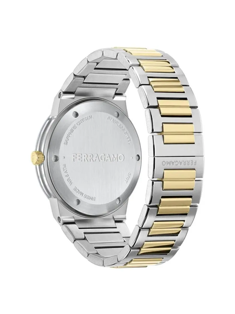 Мужские часы Ferragamo Infinity Sapphire Quartz с зеленым циферблатом SFST00324 — изображение 2 из 2, оттенок серебряный