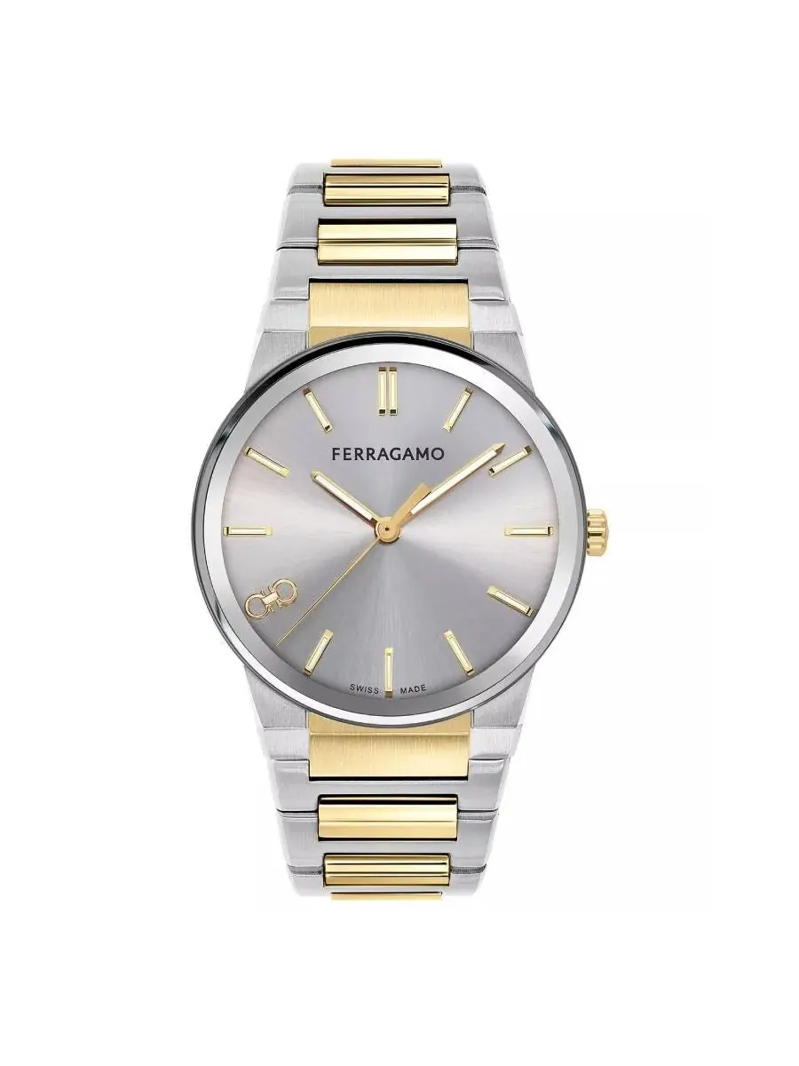 Мужские часы Ferragamo Infinity Sapphire Quartz с серебристым циферблатом SFST00424 — изображение 1 из 2, оттенок серебряный