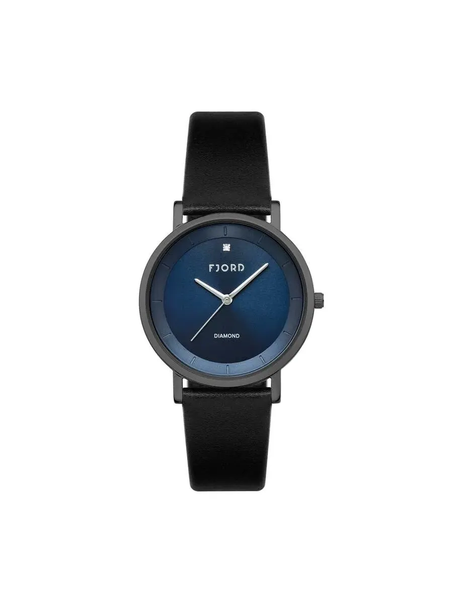 Женские часы Fjord Jensen с синим циферблатом FJ-6062-02 — черный