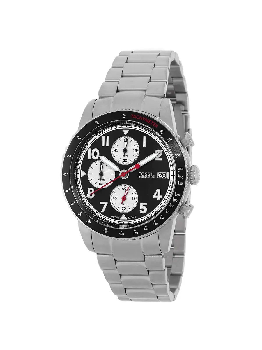 Мужские часы Fossil Sport Tourer Chronograph Quartz с черным циферблатом FS6045 — изображение 1 из 3, оттенок черный