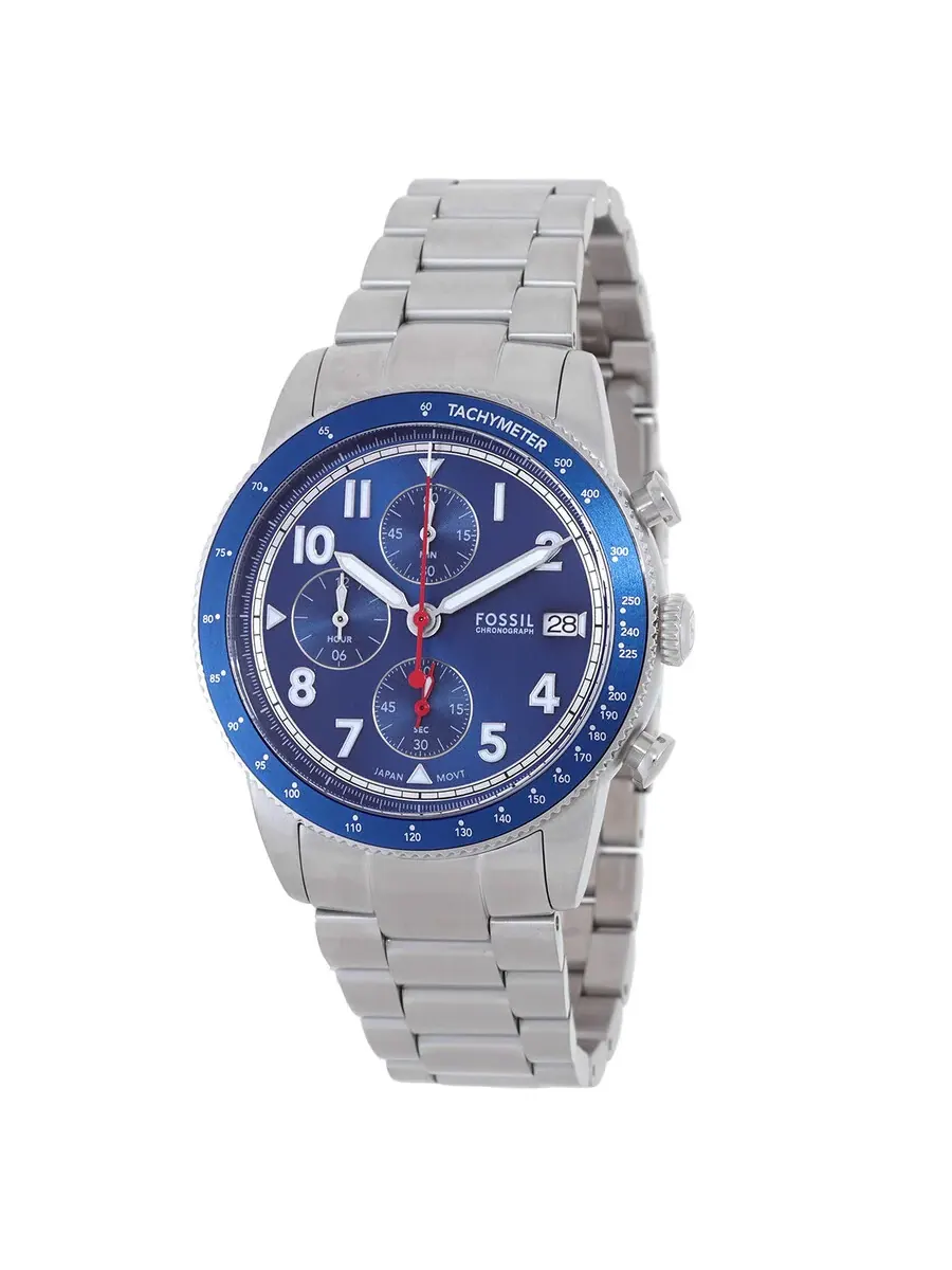 Мужские часы Fossil Sport Tourer Chronograph Quartz с синим циферблатом FS6047 — изображение 1 из 3, оттенок синий