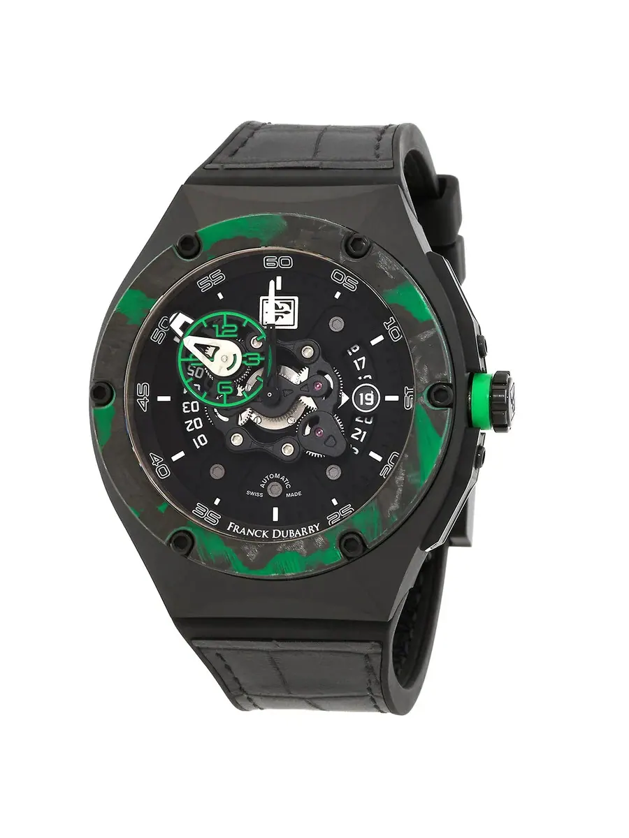 Мужские часы Franck Dubarry Crazy Wheel Automatic с черным циферблатом CW-04-07 — изображение 1 из 4, оттенок черный