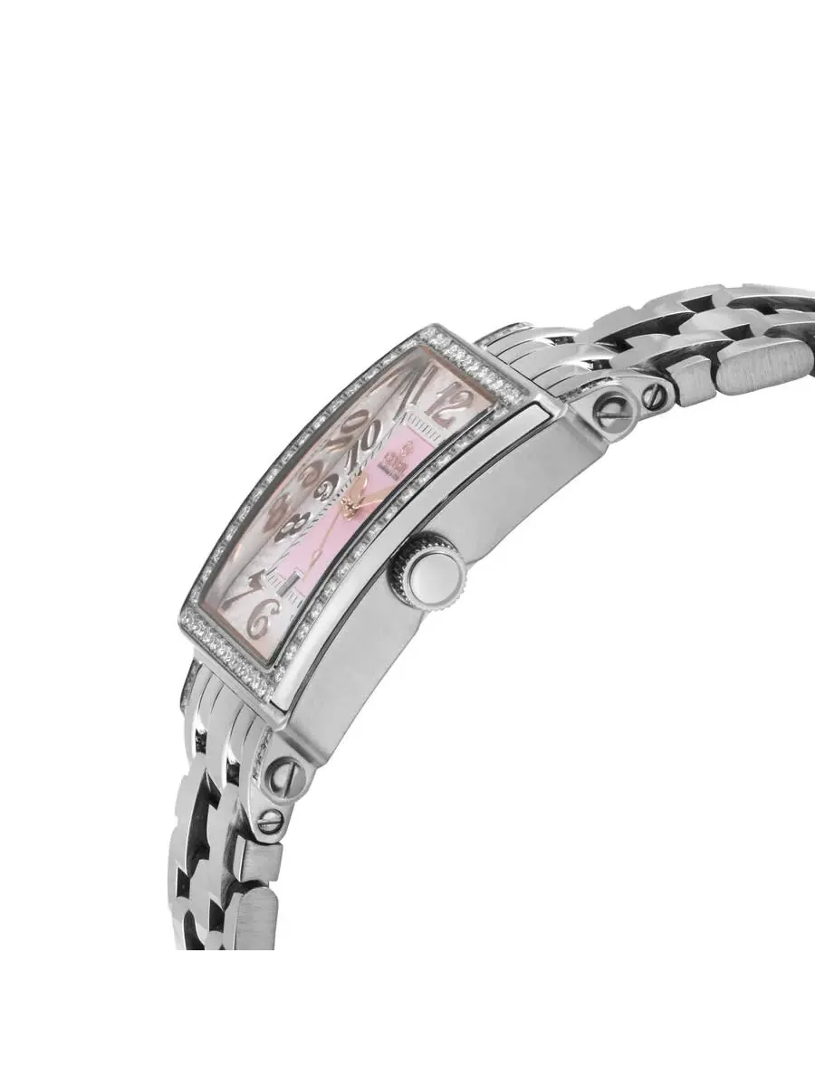 Женские мини-часы Gevril Avenue of Americas Mini Diamond Quartz 7245RLB — изображение 2 из 3, оттенок серебряный