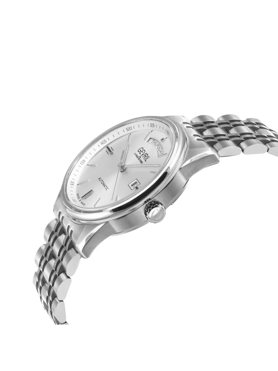 Мужские часы Gevril Excelsior Automatic с серебристым циферблатом 48206B — изображение 3 из 3, оттенок серебряный