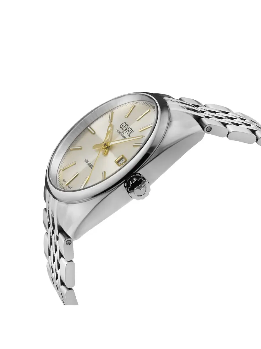 Мужские часы Gevril Five Points Automatic с серебристым циферблатом 48702 — изображение 2 из 3, оттенок серебряный