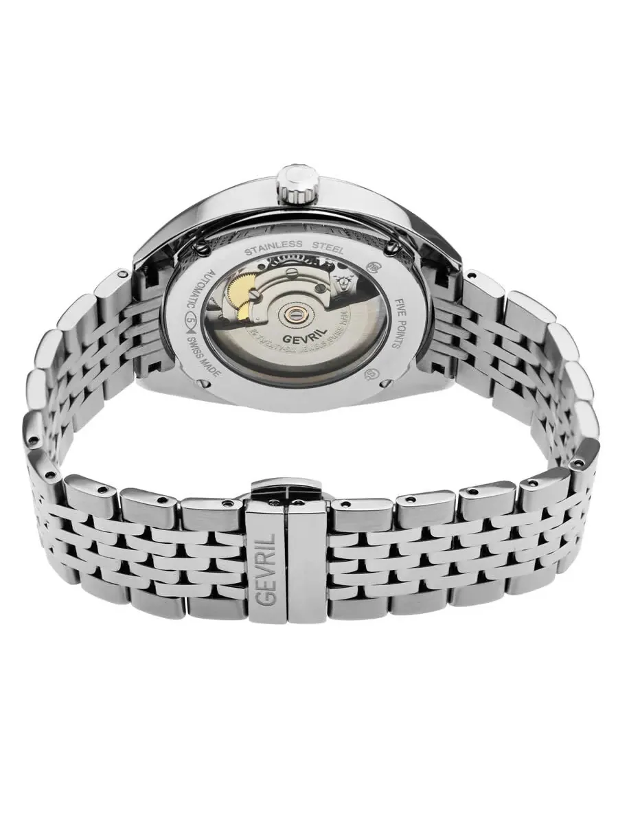 Мужские часы Gevril Five Points Automatic с серебристым циферблатом 48702 — изображение 3 из 3, оттенок серебряный