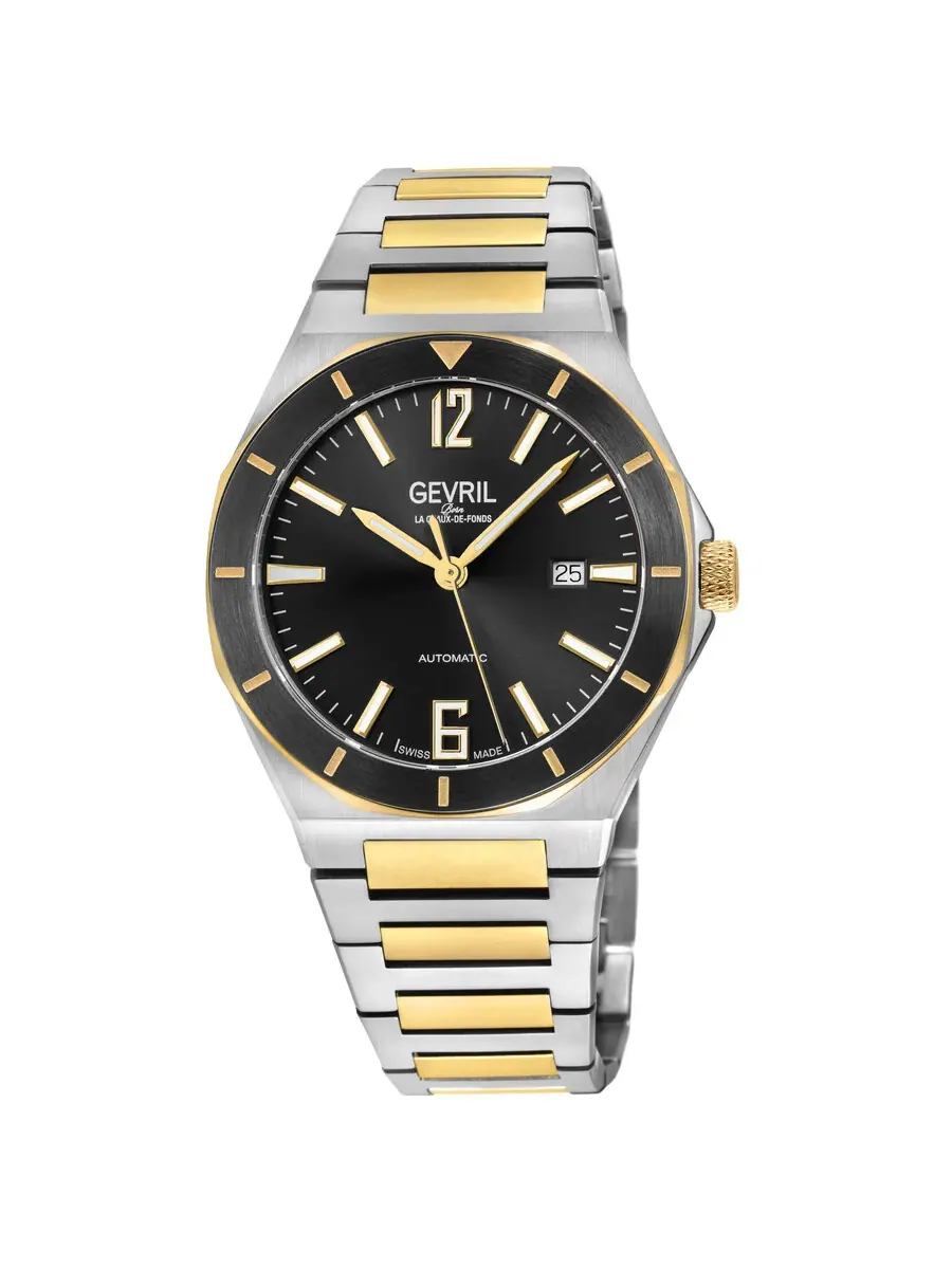 Мужские часы Gevril High Line Automatic с черным циферблатом 48406B — изображение 1 из 3, оттенок черный