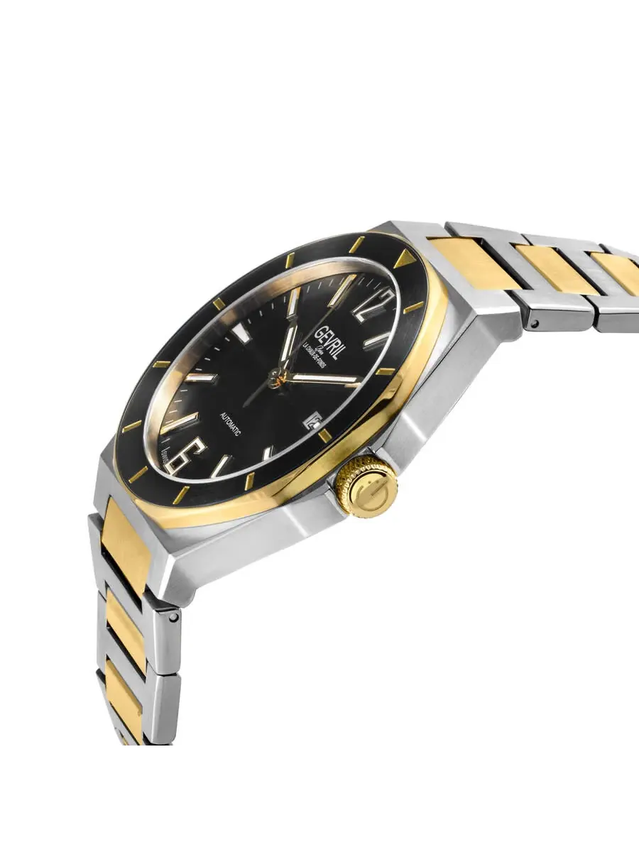 Мужские часы Gevril High Line Automatic с черным циферблатом 48406B — изображение 2 из 3, оттенок черный