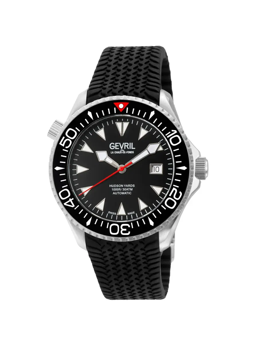 Мужские часы Gevril Hudson Yards Automatic с черным циферблатом 48800R — изображение 1 из 3, оттенок черный