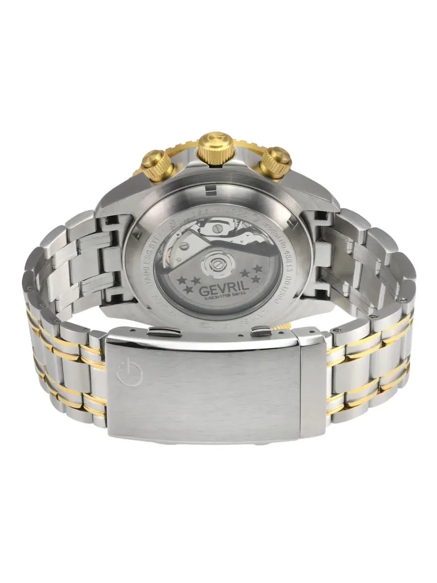 Мужские автоматические часы Gevril Hudson Yards Chronograph с черным циферблатом, модель 48812B — изображение 2 из 3