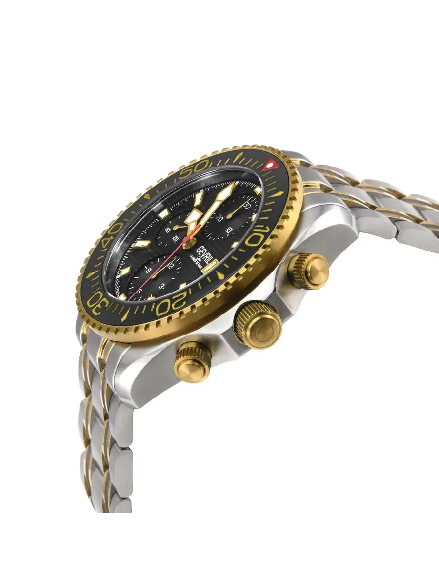 Мужские автоматические часы Gevril Hudson Yards Chronograph с черным циферблатом, модель 48812B — изображение 3 из 3
