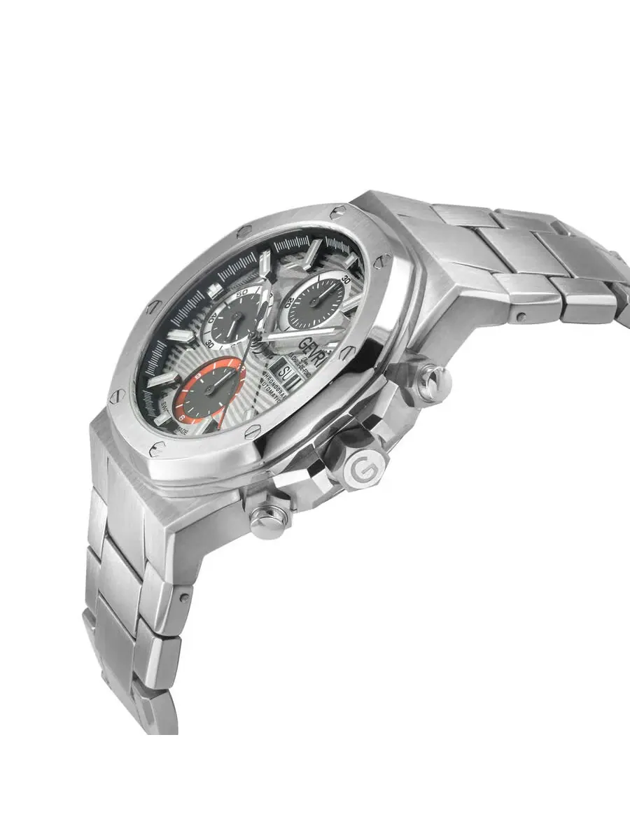Мужские часы Gevril Kingsgate Chronograph Automatic с серым циферблатом 47904B — изображение 3 из 3, оттенок серебряный