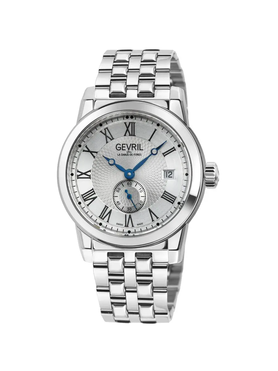 Мужские часы Gevril Madison Automatic с серебристым циферблатом 2501 — изображение 1 из 2, оттенок серебряный