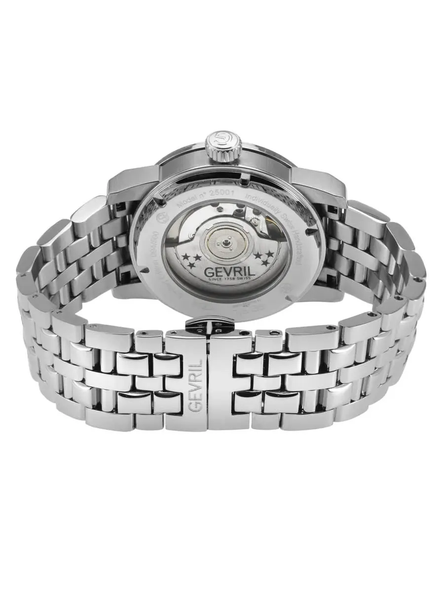 Мужские часы Gevril Madison Automatic с серебристым циферблатом 2501 — изображение 2 из 2, оттенок серебряный