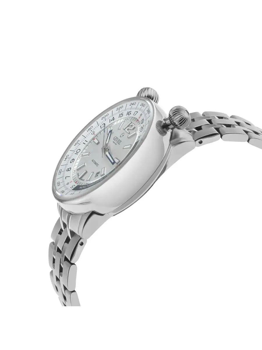 Мужские часы Gevril Wallabout Automatic с серебристым циферблатом 48560 — изображение 2 из 3, оттенок серебряный