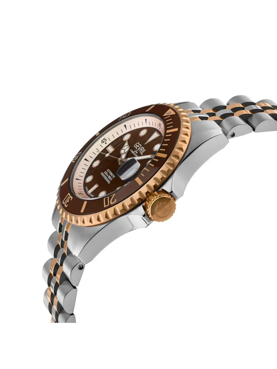 Мужские часы Gevril Wall Street Automatic с коричневым циферблатом 41858B — изображение 3 из 3, оттенок коричневый