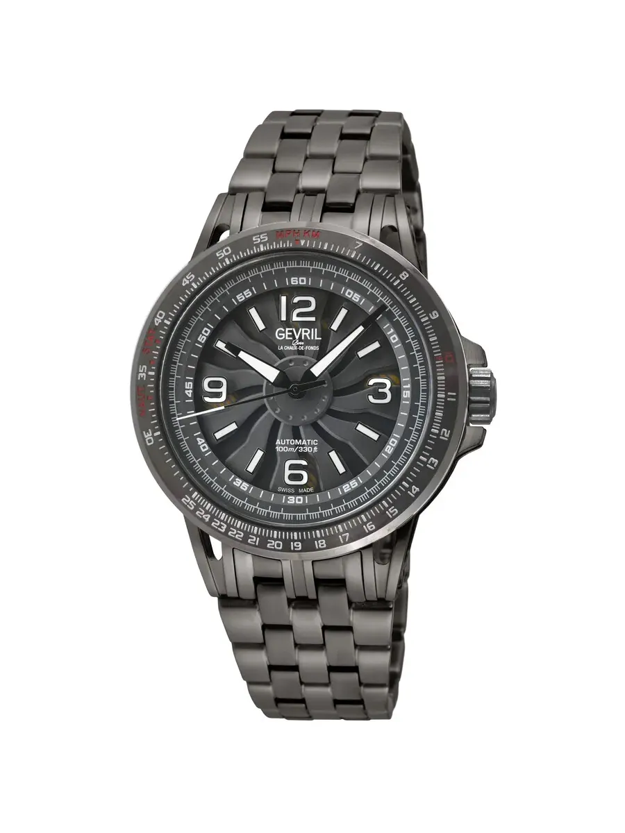Мужские часы Gevril Wind Master Automatic с серым циферблатом 49300B — изображение 1 из 3, оттенок серый