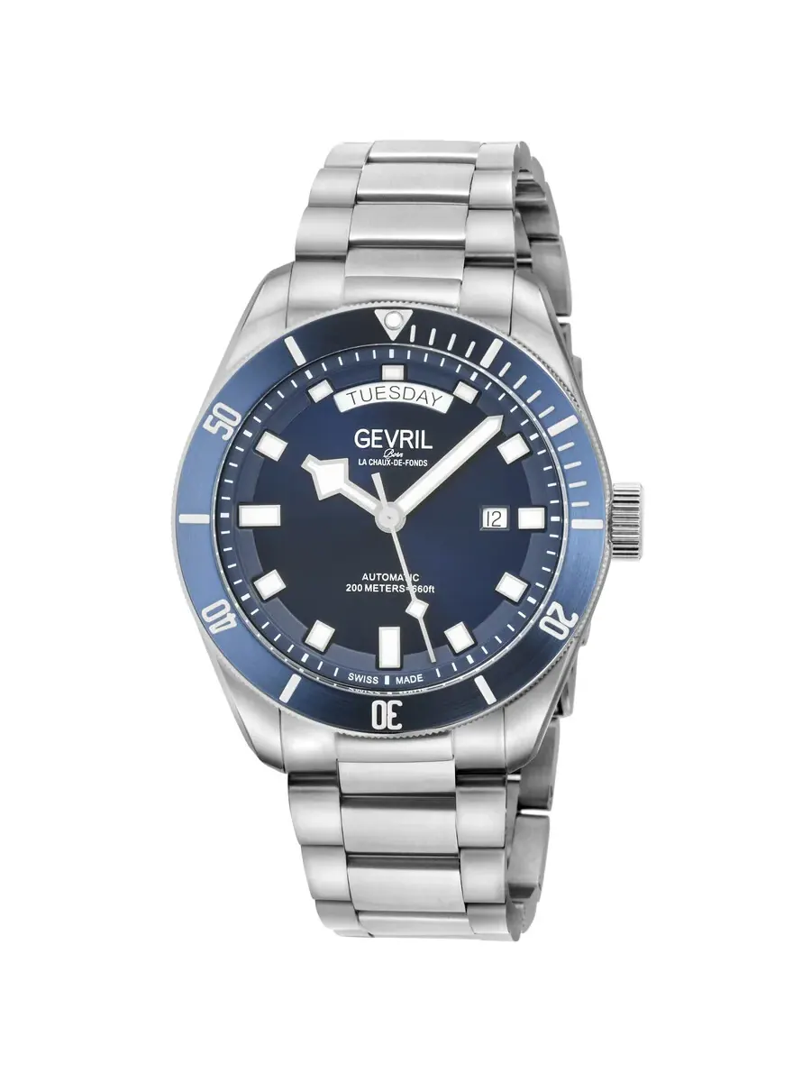 Мужские часы Gevril Yorkville Automatic с синим циферблатом 48631B — изображение 1 из 3, оттенок синий
