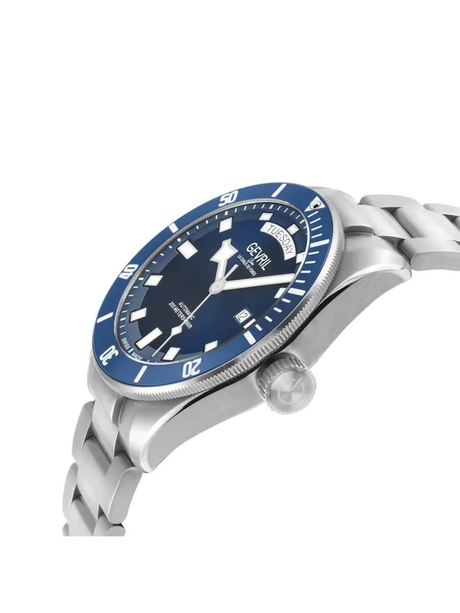 Мужские часы Gevril Yorkville Automatic с синим циферблатом 48631B — изображение 2 из 3, оттенок синий