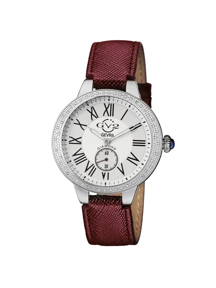 Женские часы GV2 от Gevril Astor Quartz с белым циферблатом 9103.4 Gv2 By Gevril — серебристый