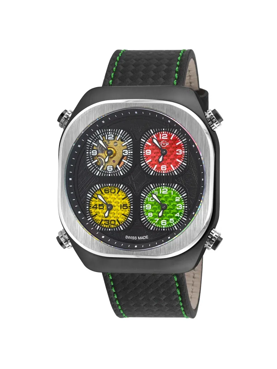 Мужские часы GV2 от Gevril Quattro Quartz с черным циферблатом, модель 43401 Gv2 By Gevril — изображение 1 из 3
