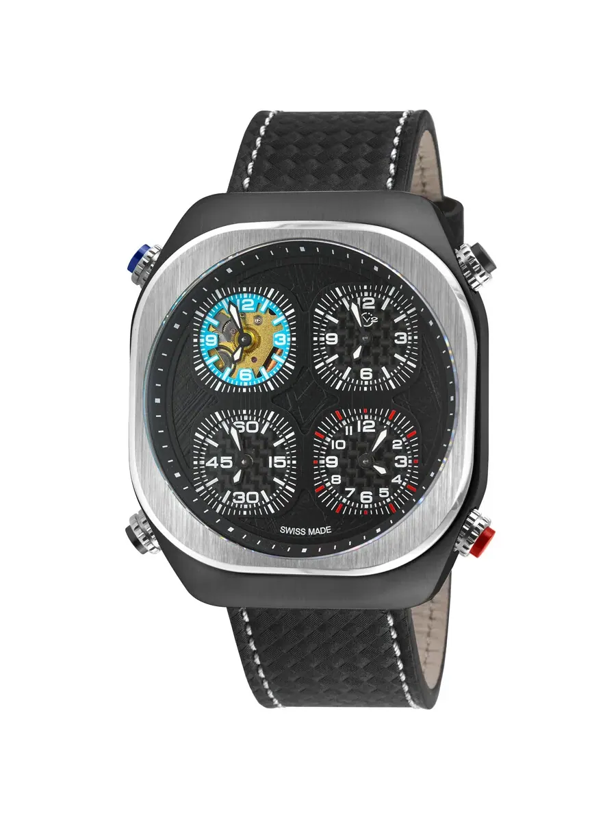 Мужские часы GV2 от Gevril Quattro Quartz с черным циферблатом, модель 43402 Gv2 By Gevril — изображение 1 из 3