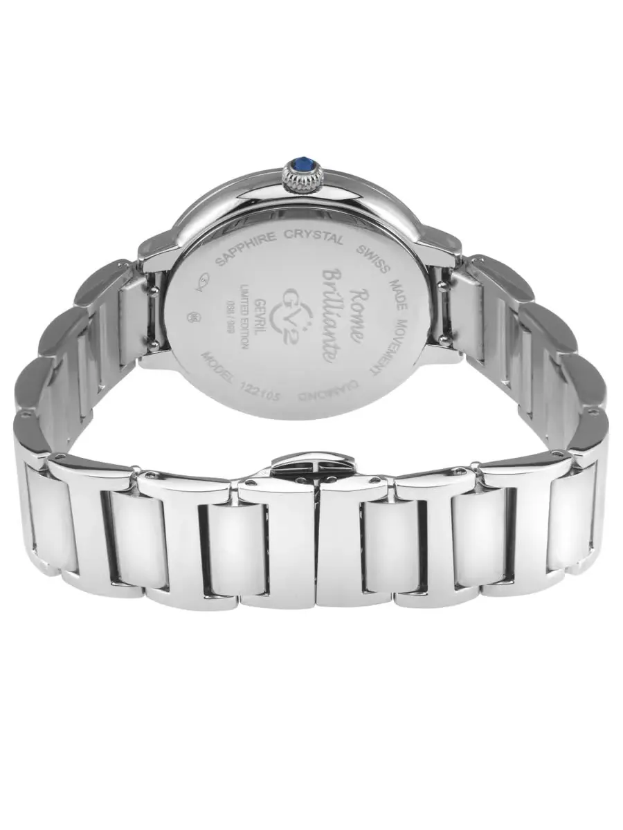Женские часы GV2 от Gevril Rome Brillante Quartz с синим циферблатом 122105B Gv2 By Gevril — изображение 2 из 3