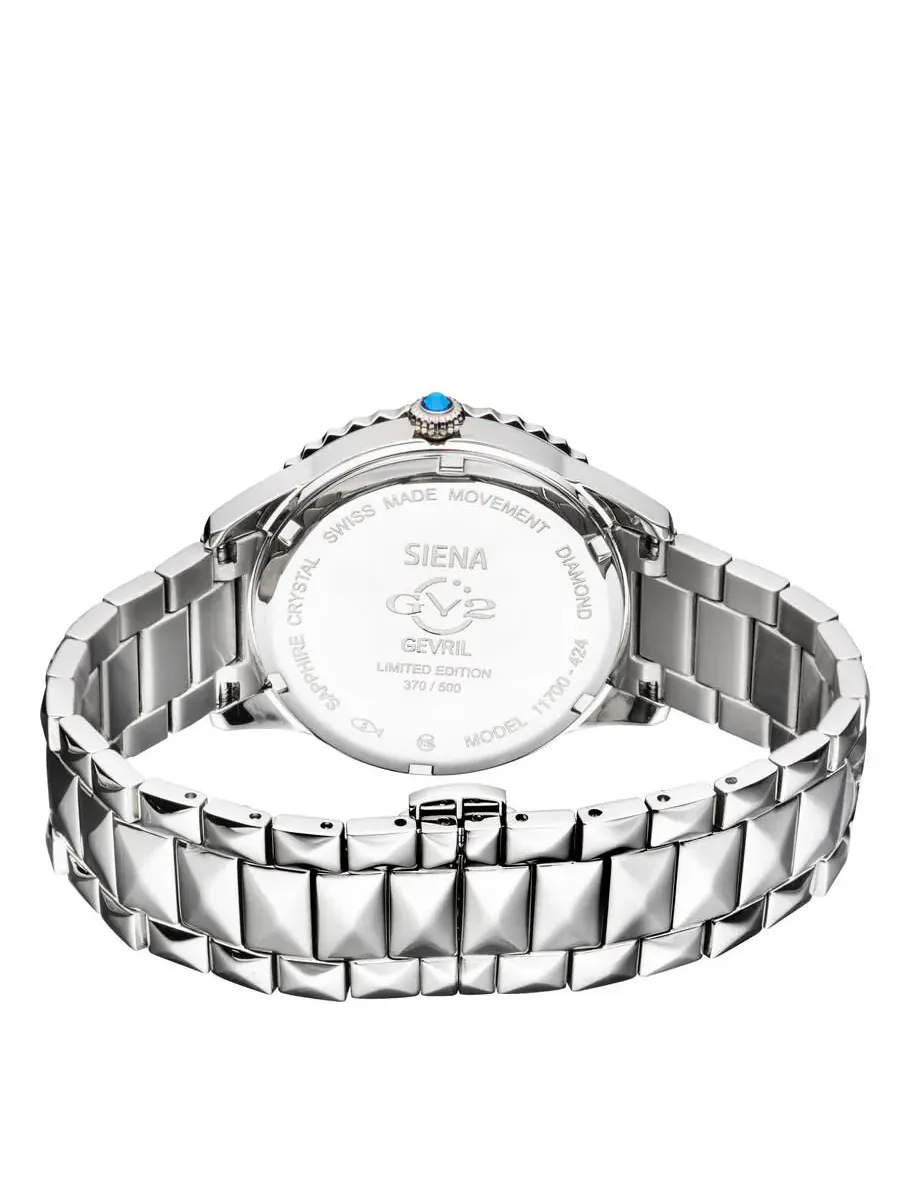 Женские часы GV2 от Gevril Siena с кварцевым механизмом и синим циферблатом 11722 Gv2 By Gevril — изображение 3 из 3