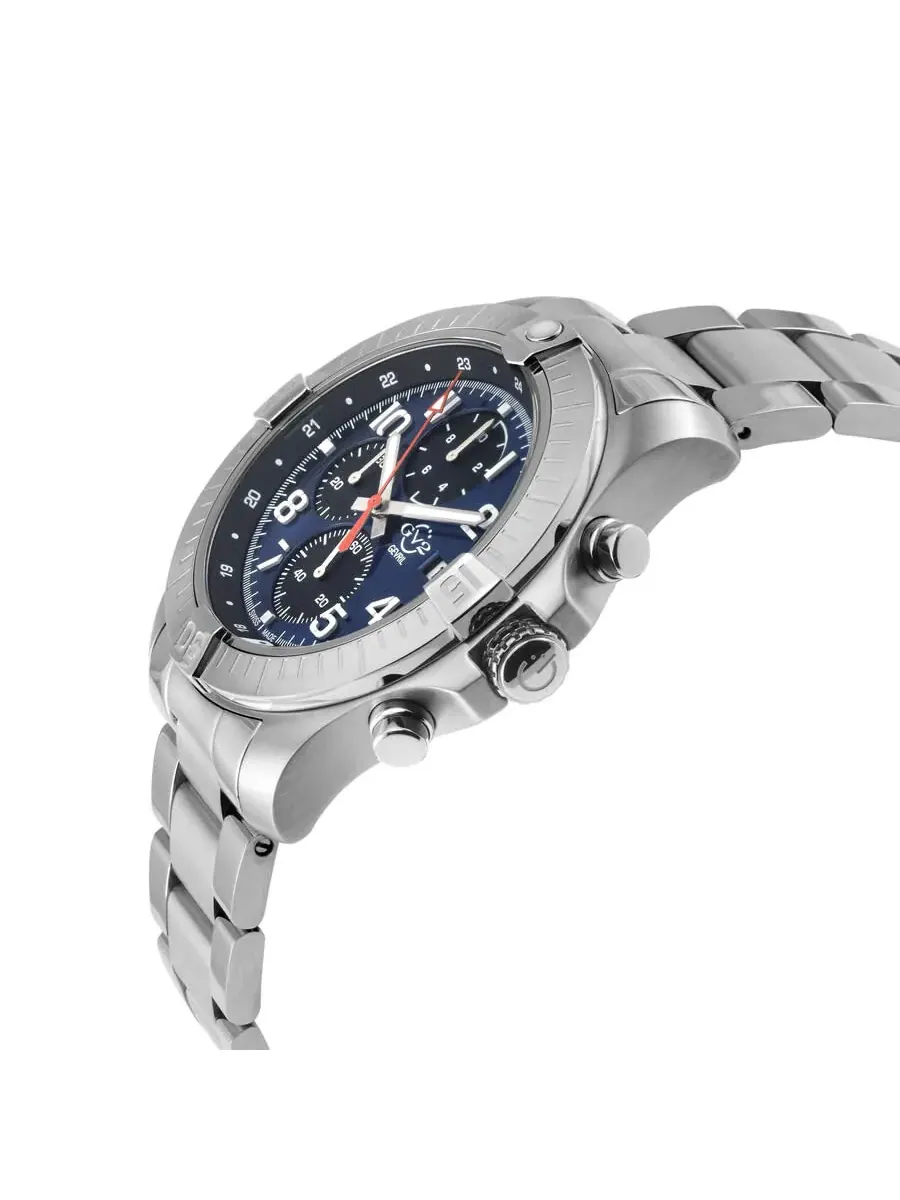 Мужские кварцевые часы GV2 by Gevril T38 Chronograph с синим циферблатом, артикул 42801B — изображение 3 из 3