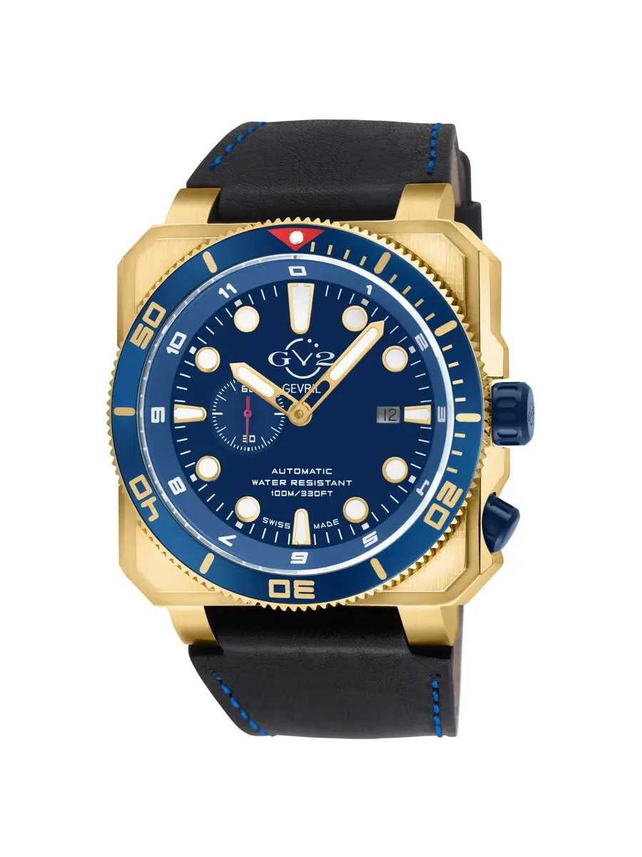 Мужские часы GV2 от Gevril Xo Submarine с синим циферблатом, модель 4565. Gv2 By Gevril — синий