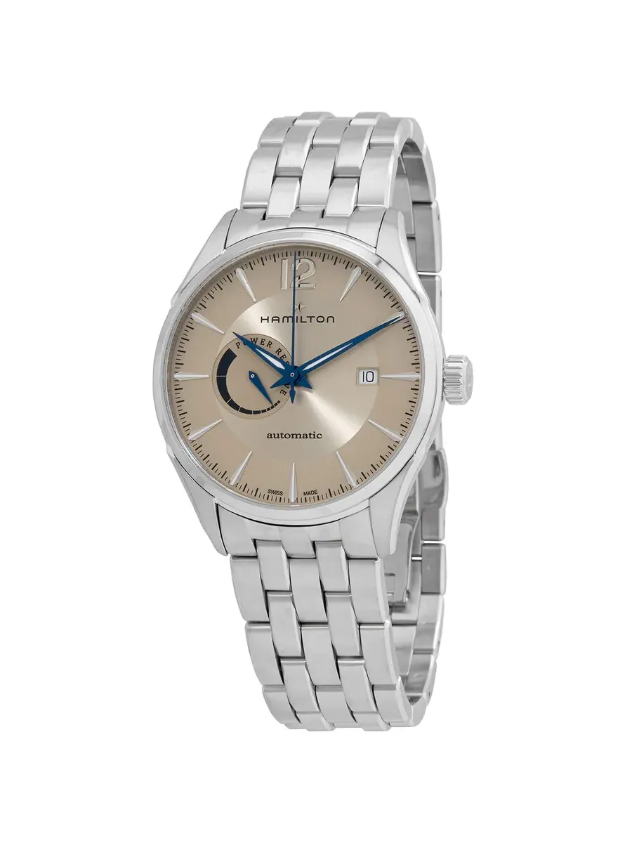 Мужские часы Hamilton Jazzmaster Automatic с бежевым циферблатом H89545121 — изображение 1 из 3, оттенок серебряный